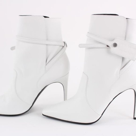 Off-White™ SZ 41 White Leather Zip Tie Pointed - Picture 5 of 12